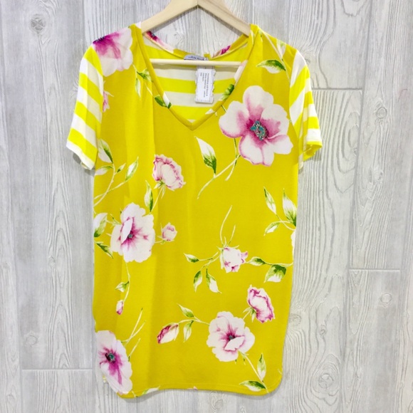 Madeleine Floral & Stripe Top - Picture 3 of 5